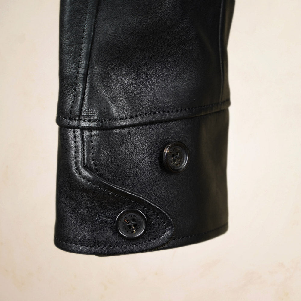 Shangri-La Heritage Grizzly Hair On Hide Cossack Jacket - Black Vicenza Horsehide