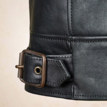 Shangri-La Heritage Grizzly Hair On Hide Cossack Jacket - Black Vicenza Horsehide