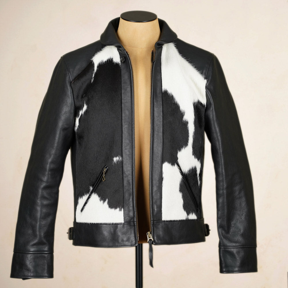 Shangri-La Heritage Grizzly Hair On Hide Cossack Jacket - Black Vicenza Horsehide