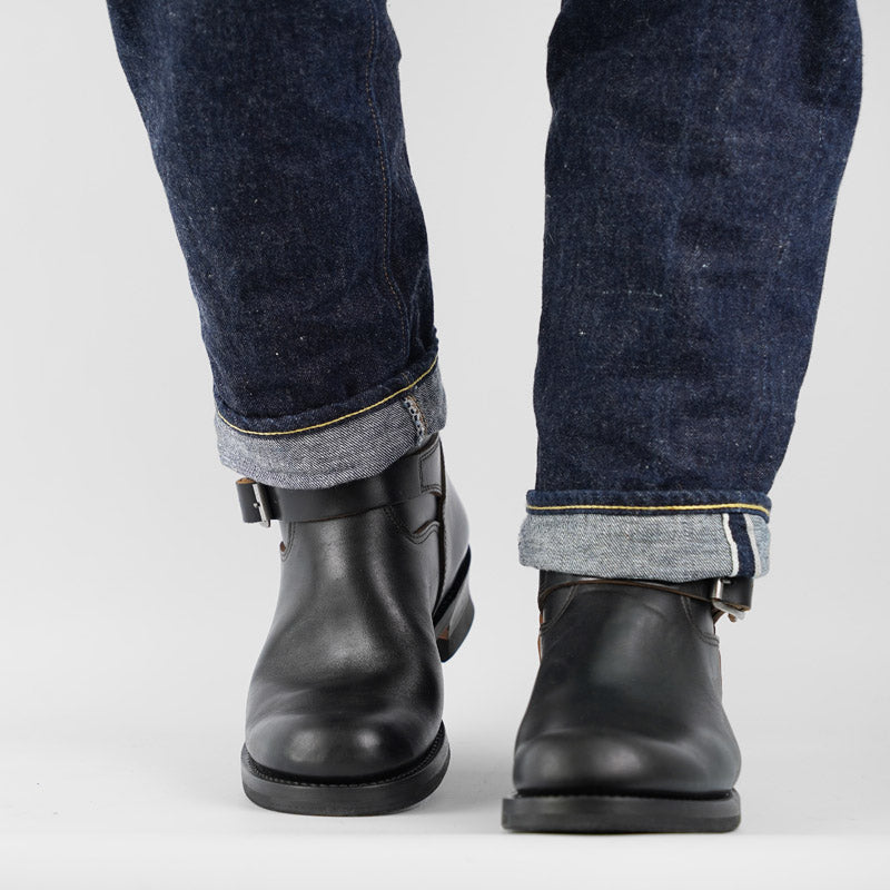 Skoob Wander Engineer Boots Black Horsebutt