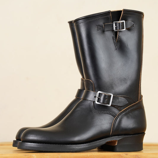 Skoob Wander Engineer Boots - Black Horsebutt