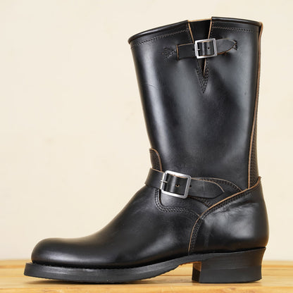 Skoob Wander Engineer Boots - Black Horsebutt