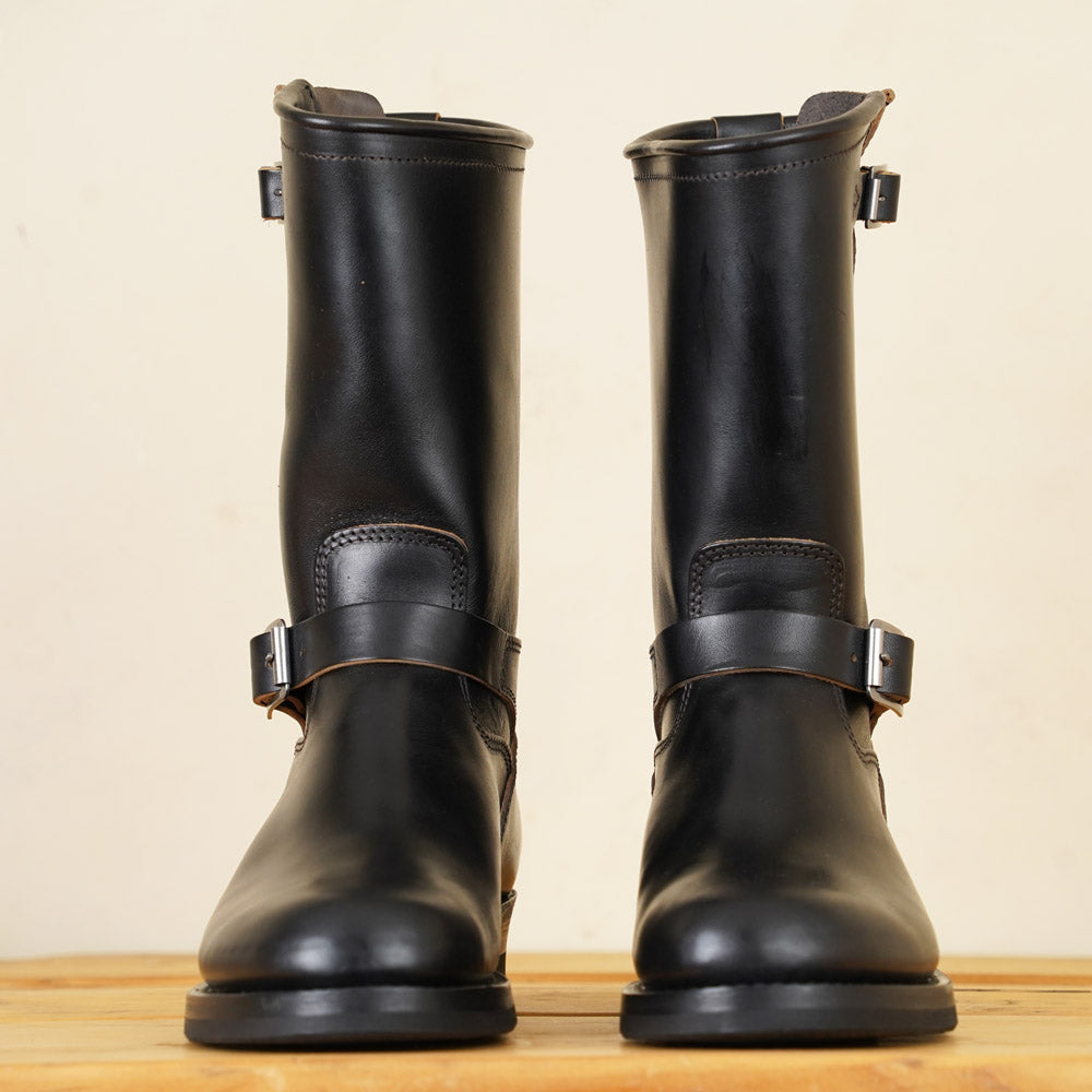 Skoob Wander Engineer Boots - Black Horsebutt