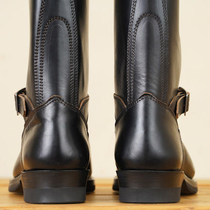 Skoob Wander Engineer Boots - Black Horsebutt