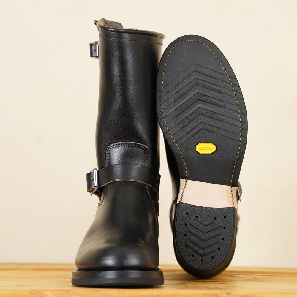 Skoob Wander Engineer Boots - Black Horsebutt