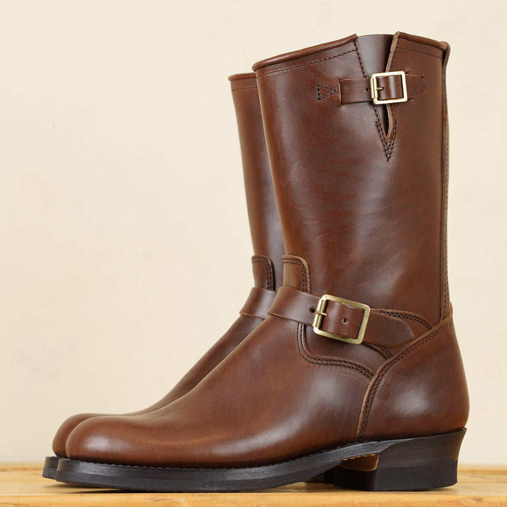 Skoob Wander Engineer Boots - Brown Horsebutt