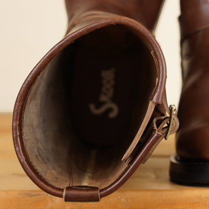 Skoob Wander Engineer Boots - Brown Horsebutt