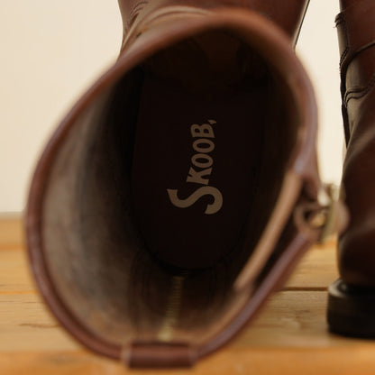 Skoob Wander Engineer Boots - Brown Horsebutt