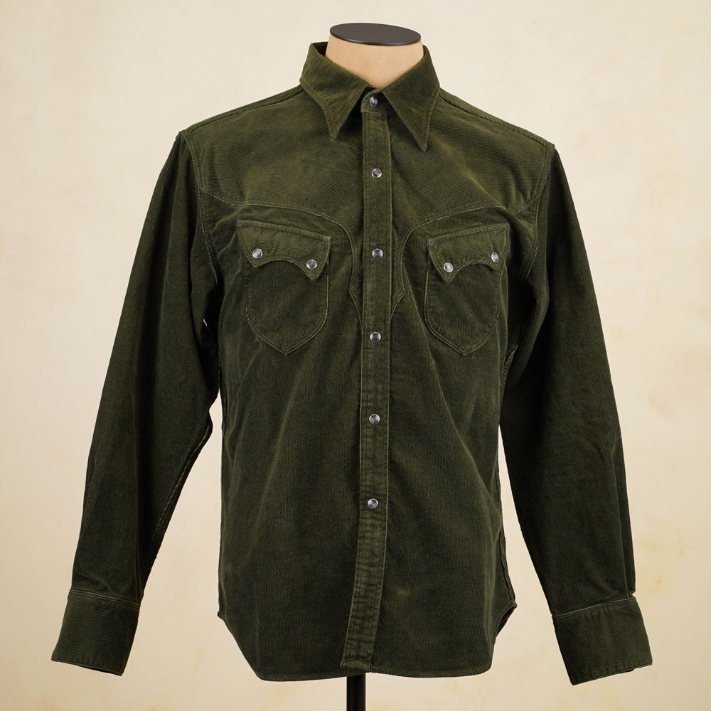 Stevenson Overall Cody Shirt – Dark Olive Corduroy