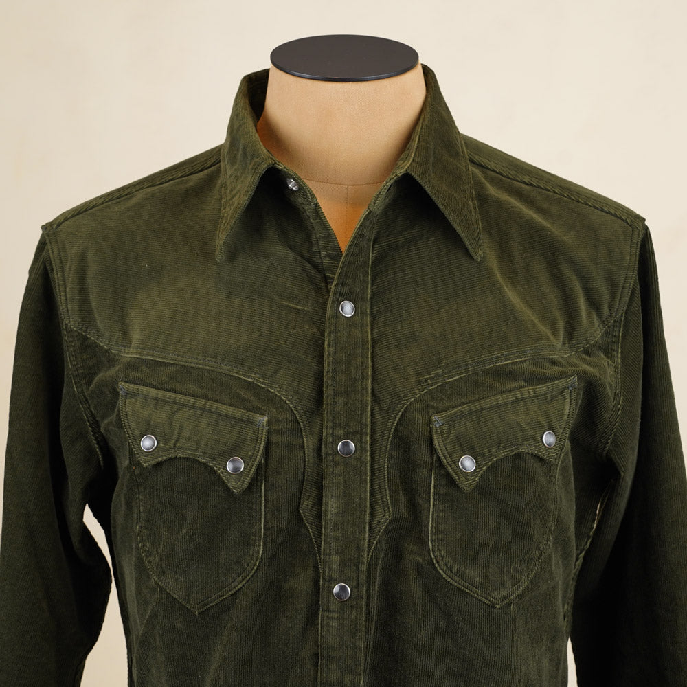 Stevenson Overall Cody Shirt – Dark Olive Corduroy