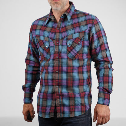 Stevenson Overall Co Cody Shirt Blue & Red