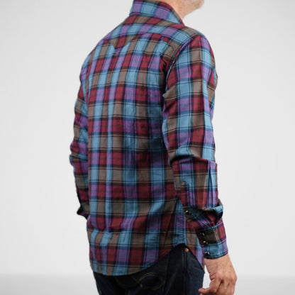 Stevenson Overall Co Cody Shirt Blue & Red