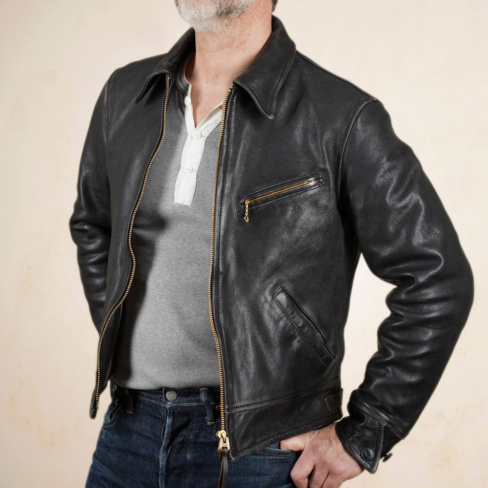 Thedi Leathers Classic Sports Jacket MTC - N127996 - Washed Tea Core Horsehide