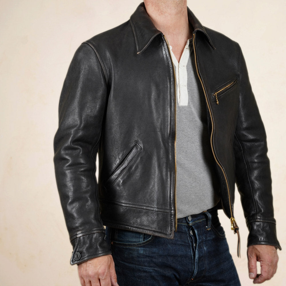Thedi Leathers Classic Sports Jacket MTC - N127996 - Washed Tea Core Horsehide