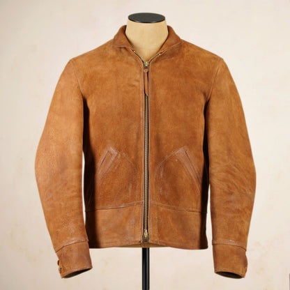 Thedi Leathers Cossack Jacket MTC-S7950B3 - Bruciato Reverse Horsehide