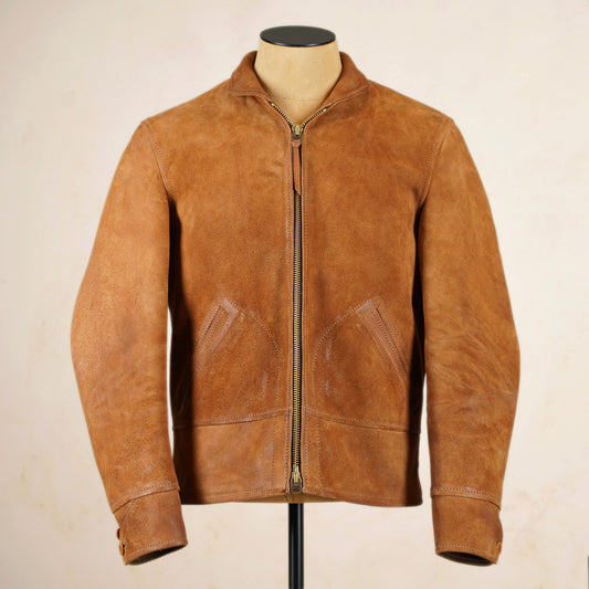 Thedi Leathers Cossack Jacket MTC-S7950B3 - Bruciato Reverse Horsehide