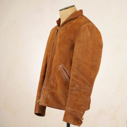Thedi Leathers Cossack Jacket MTC-S7950B3 - Bruciato Reverse Horsehide