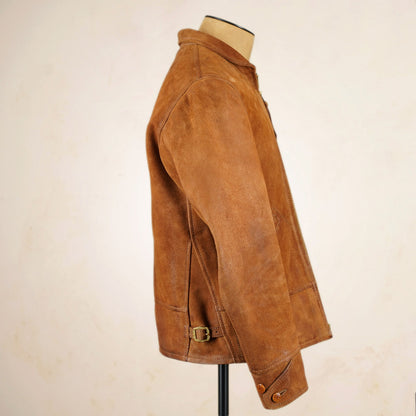 Thedi Leathers Cossack Jacket MTC-S7950B3 - Bruciato Reverse Horsehide
