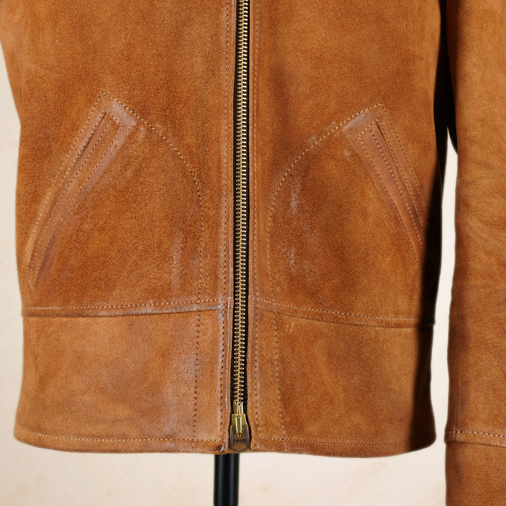 Thedi Leathers Cossack Jacket MTC-S7950B3 - Bruciato Reverse Horsehide