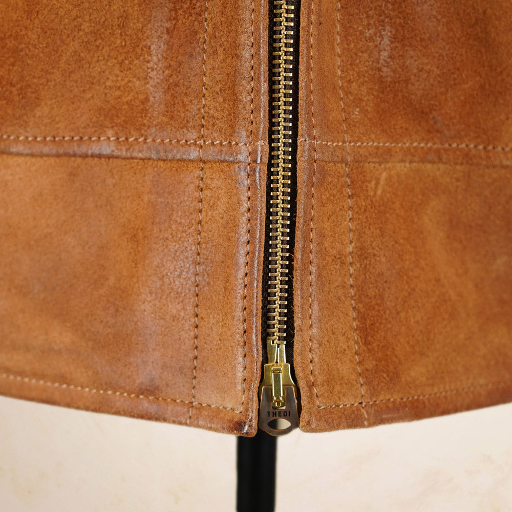 Thedi Leathers Cossack Jacket MTC-S7950B3 - Bruciato Reverse Horsehide