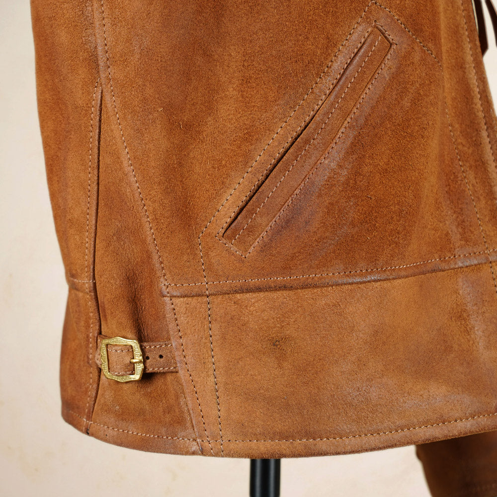Thedi Leathers Cossack Jacket MTC-S7950B3 - Bruciato Reverse Horsehide