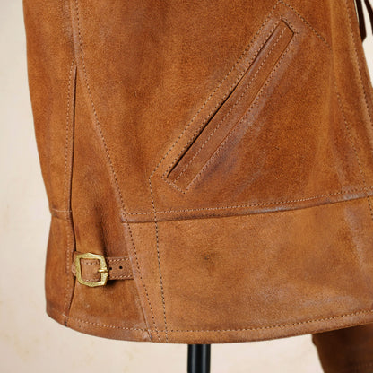 Thedi Leathers Cossack Jacket MTC-S7950B3 - Bruciato Reverse Horsehide