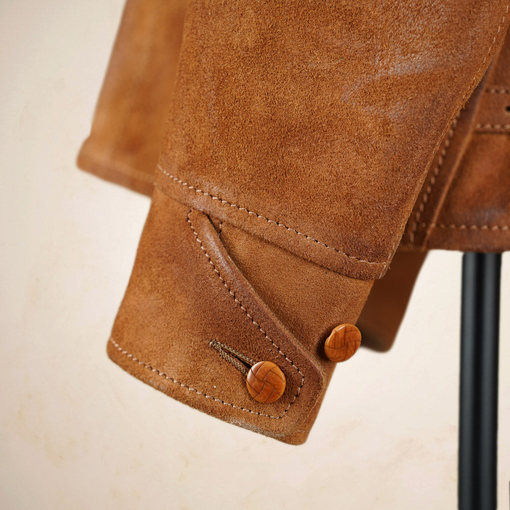 Thedi Leathers Cossack Jacket MTC-S7950B3 - Bruciato Reverse Horsehide