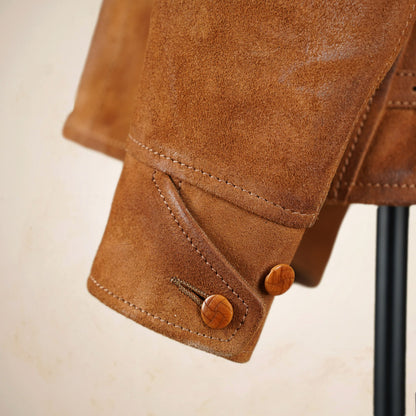 Thedi Leathers Cossack Jacket MTC-S7950B3 - Bruciato Reverse Horsehide