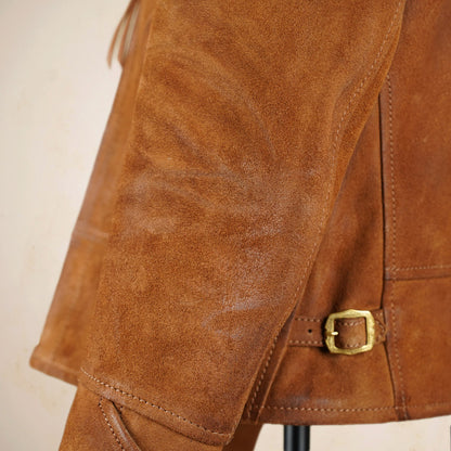 Thedi Leathers Cossack Jacket MTC-S7950B3 - Bruciato Reverse Horsehide
