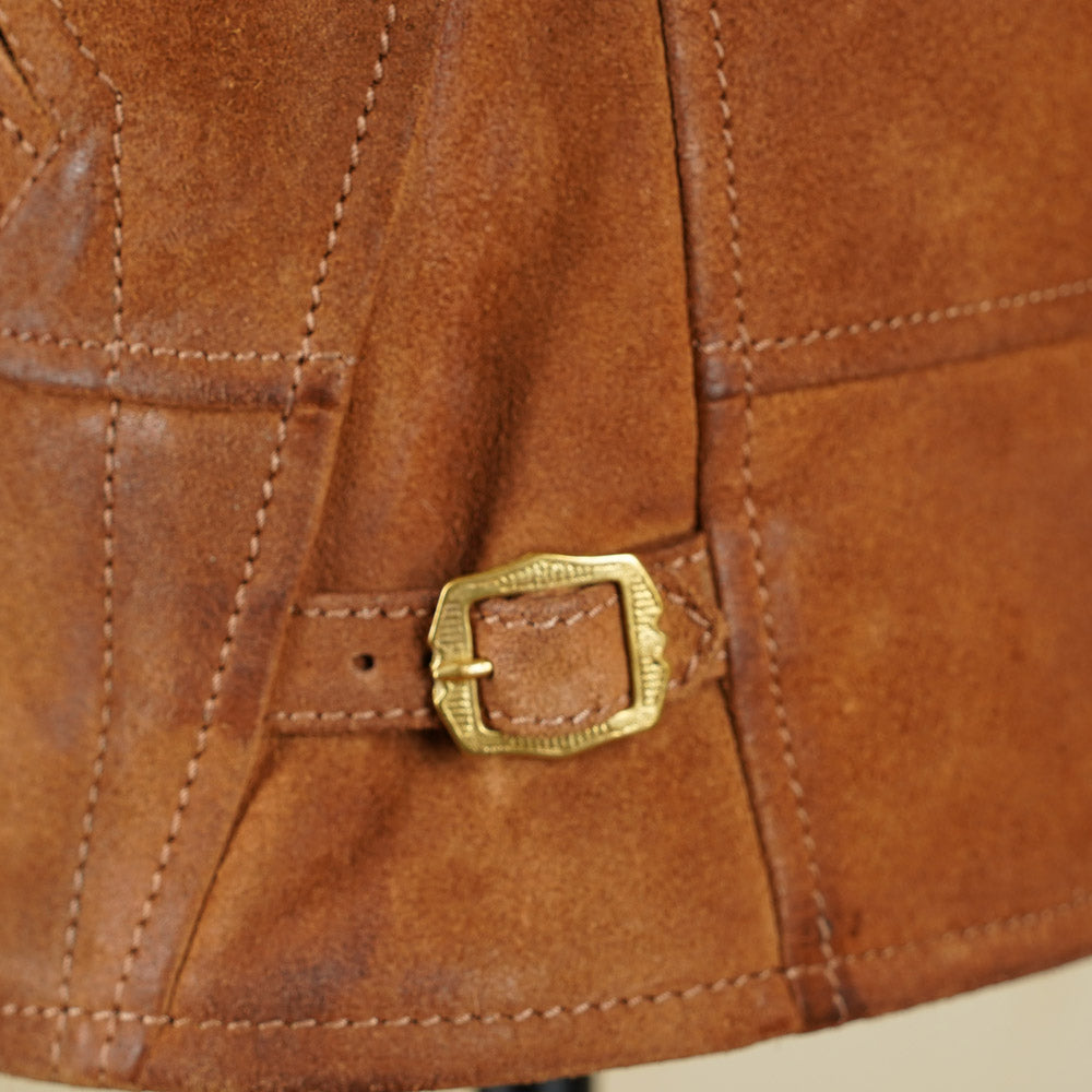 Thedi Leathers Cossack Jacket MTC-S7950B3 - Bruciato Reverse Horsehide