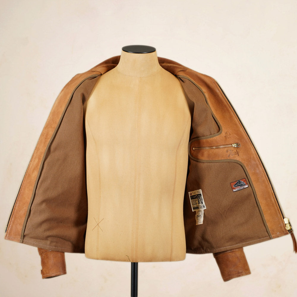 Thedi Leathers Cossack Jacket MTC-S7950B3 - Bruciato Reverse Horsehide
