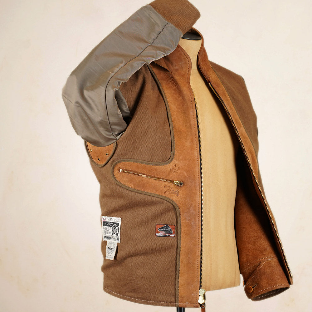 Thedi Leathers Cossack Jacket MTC-S7950B3 - Bruciato Reverse Horsehide