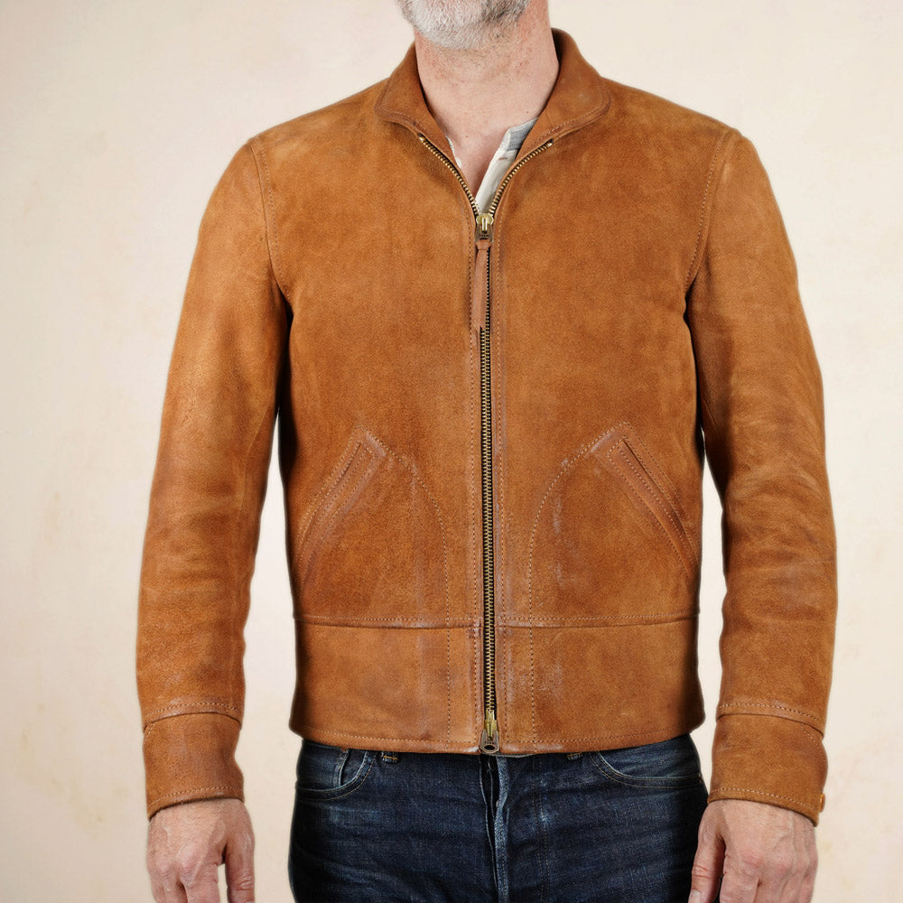 Thedi Leathers Cossack Jacket MTC-S7950B3 - Bruciato Reverse Horsehide