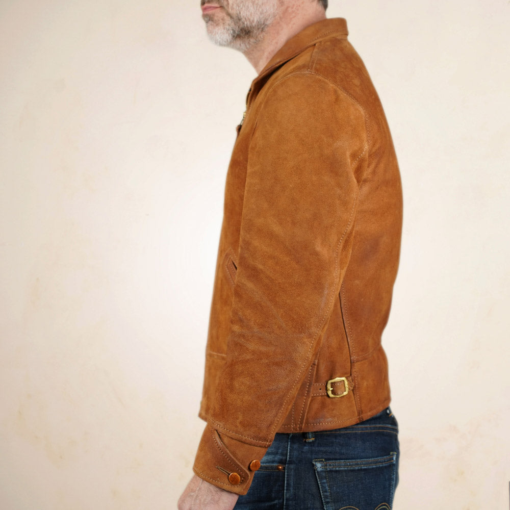 Thedi Leathers Cossack Jacket MTC-S7950B3 - Bruciato Reverse Horsehide