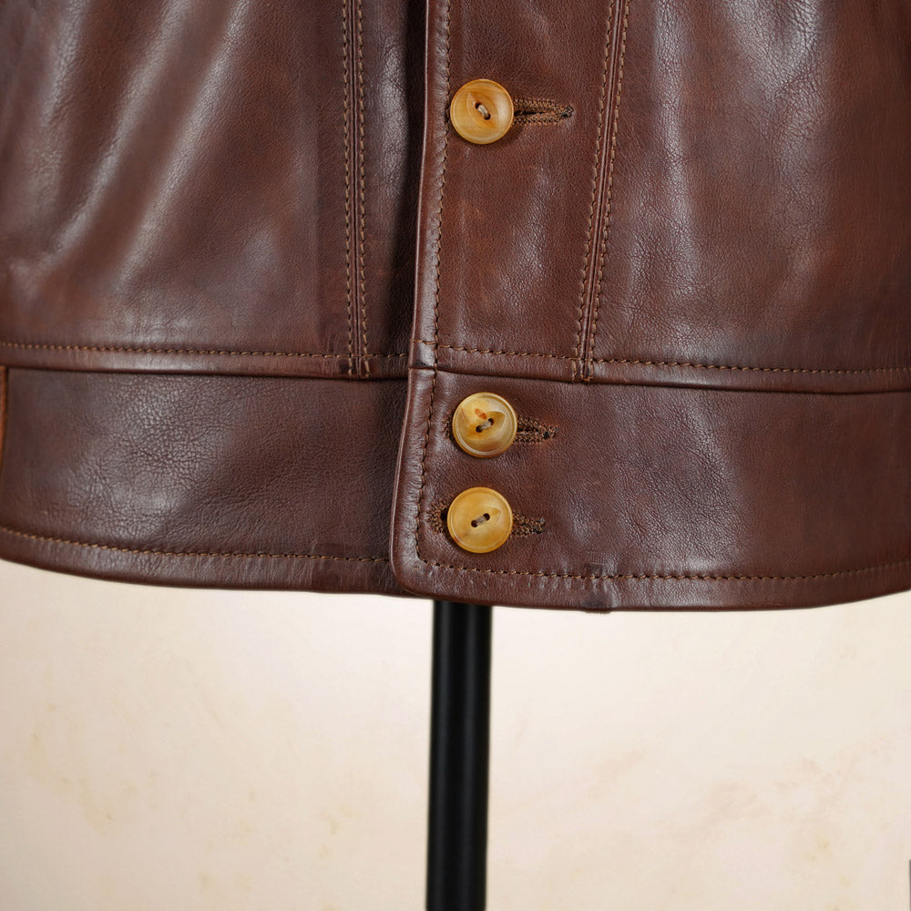 Thedi Leathers MTC-7906 Jacket - Washed  Canetto Cowhide Leather