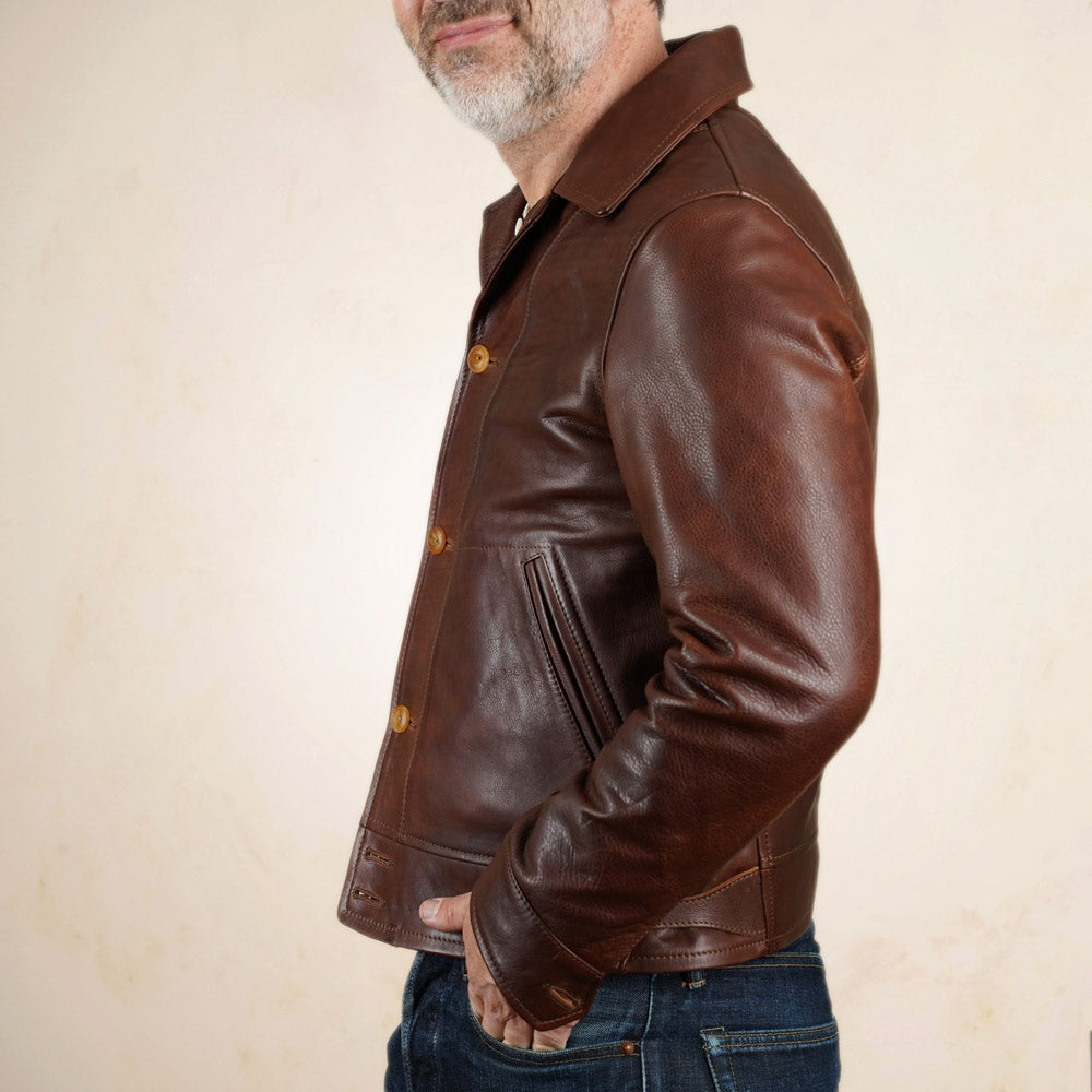 Thedi Leathers MTC-7906 Jacket - Washed  Canetto Cowhide Leather