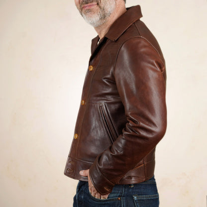 Thedi Leathers MTC-7906 Jacket - Washed  Canetto Cowhide Leather