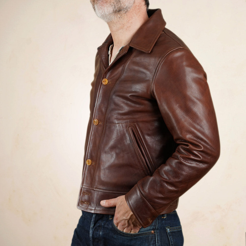Thedi Leathers MTC-7906 Jacket - Washed  Canetto Cowhide Leather