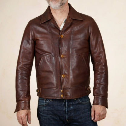 Thedi Leathers MTC-7906 Jacket - Washed  Canetto Cowhide Leather