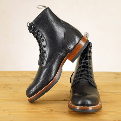 UNMARKED DB Hunter Boots - Black Bison Leather