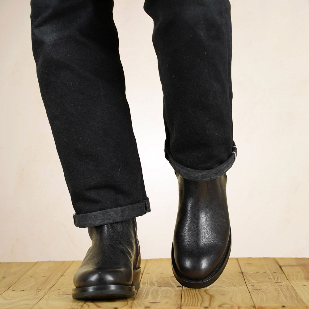 UNMARKED Diego Boots - Black Bison Leather