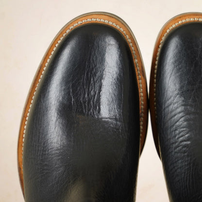 UNMARKED Engineer Boots - Black Holanda Bison Leather