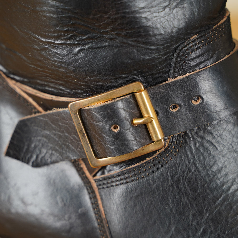 UNMARKED Engineer Boots - Black Holanda Bison Leather