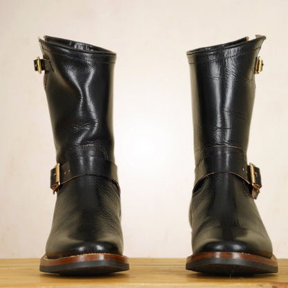 UNMARKED Engineer Boots - Black Holanda Bison Leather