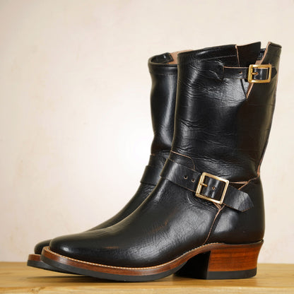 UNMARKED Engineer Boots - Black Holanda Bison Leather