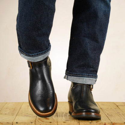 UNMARKED Engineer Boots - Black Holanda Bison Leather