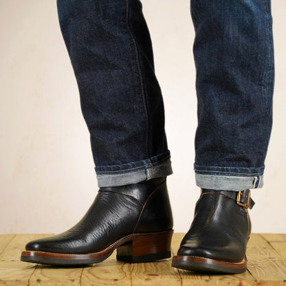 UNMARKED Engineer Boots - Black Holanda Bison Leather