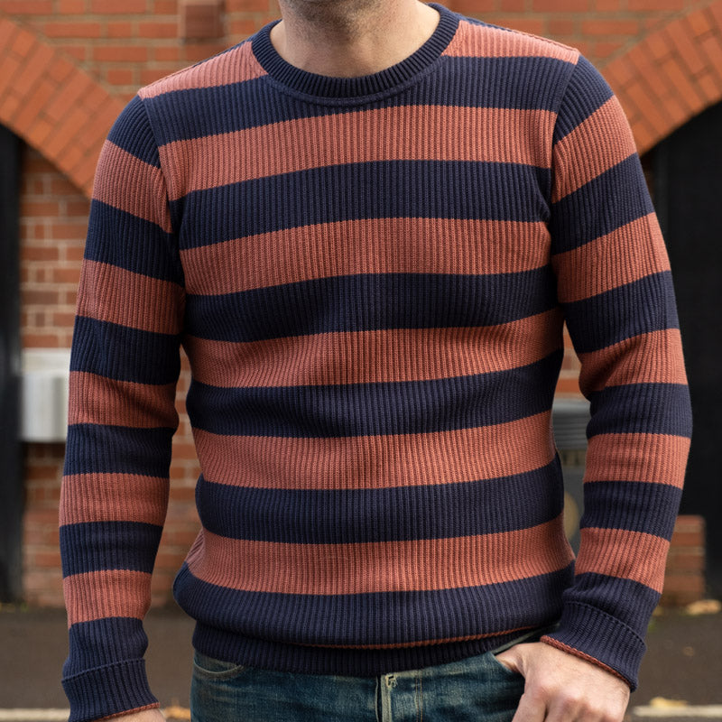 Westride Border Rib Sweater Navy