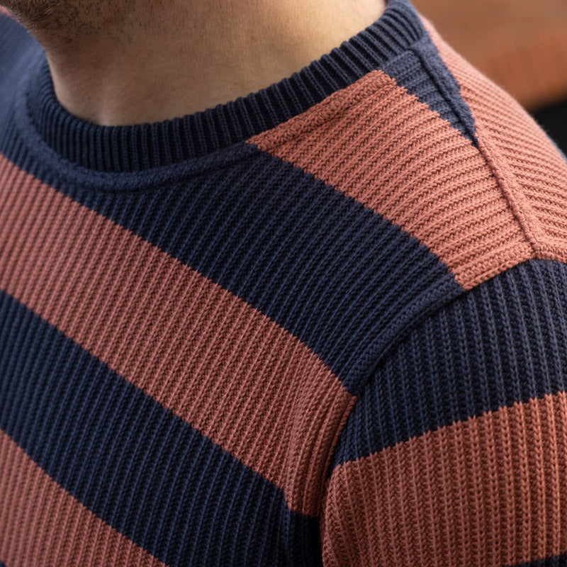 Westride Border Rib Sweater Navy