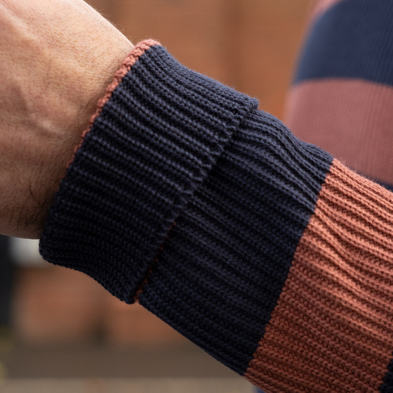 Westride Border Rib Sweater Navy